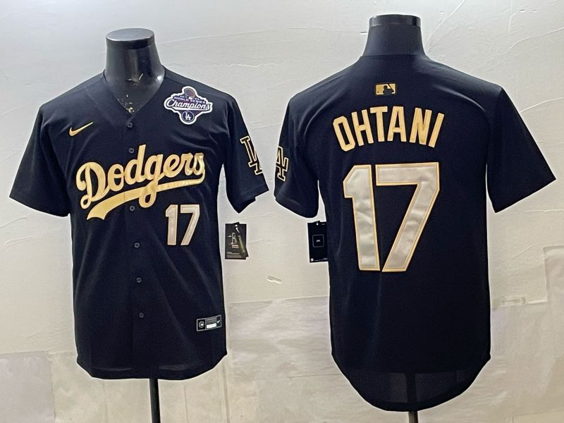 Men 2026 Nike Los Angeles Dodgers #17 Ohtani black Game MLB Jersey 04->los angeles dodgers->MLB Jersey